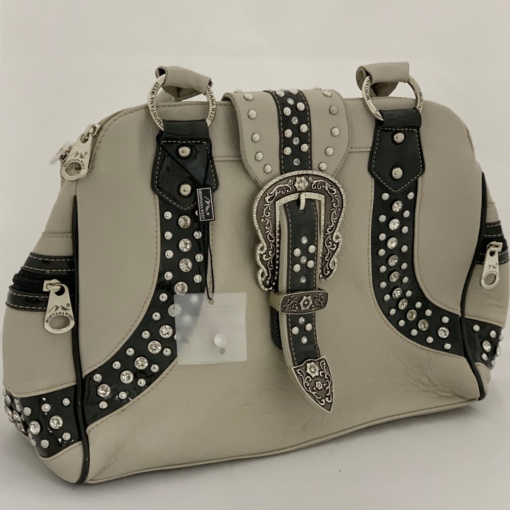 Ultra soft P/U leather rhinestone purse